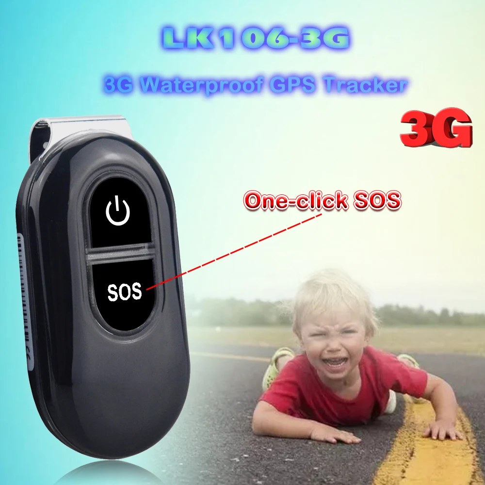 

3G Personal Kids Elderly Pets Mini GPS Tracker locator Real time Tracking Device LK106-3G with 1000mAh Battery Standby 10 Days