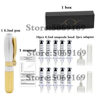 

Meso Therapy Hyaluronic Acid Pen High Pressure Atomzier for Anti Wrinkle Lifting Lip Filler Injection Disposable Ampoule Syringe