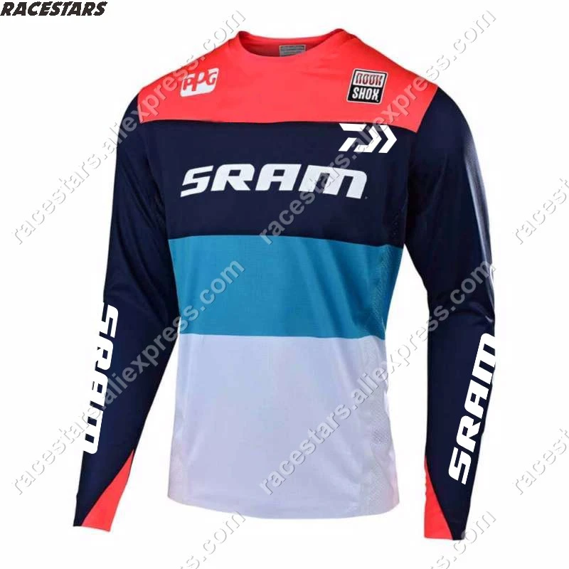 Велосипедная майка SRAM Maillot Ciclismo Горные Джерси MTB Enduro Offroad larga Горный велосипед Мотокросс Джерси BMX DH ATV футболка