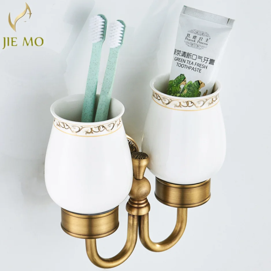 Good quality Brass antique tumbler holder cup&tumbler holders tumbler toothbrush holder bathroom accessories hardware H1190