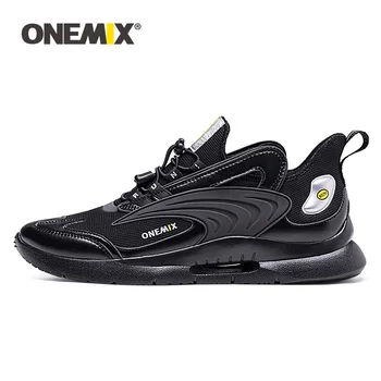 

ONEMIX Black Running shoes Zapatillas Hombre Sneakers Autumn Men Outdoor Reflective Tennis Walking Shoe Women Trainers Dad Shoes