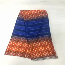 Высококачественная шелковая ткань для женского платья с вышивкой Джордж шелковая ткань Африканская металлическая шелковая ткань 114 см/8 мм 5 ярдов TX11288