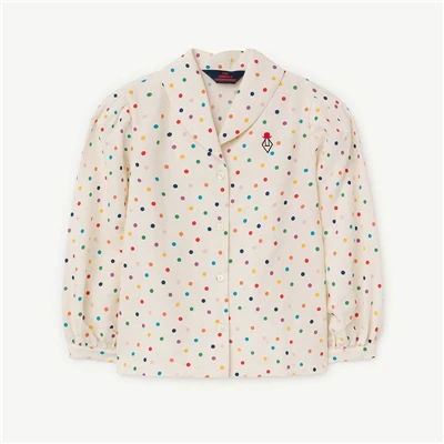 as picture TAO Kids/ г. Зимние топы, модная рубашка в горошек для малышей роскошные корейские топы для детей, брендовая одежда для мальчиков и девочек Осенняя рубашка с длинными рукавами - Цвет: as picture