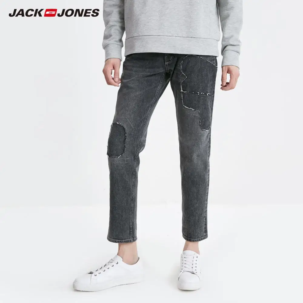 JackJones мужские облегающие укороченные рваные джинсы длиной до щиколотки