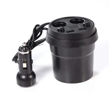 

3.1A Dual USB Cup Car Charger Multi-function Display Voltage Car-charger DC12-24V Ignition Lighter Splitter For GPS DVR Hot
