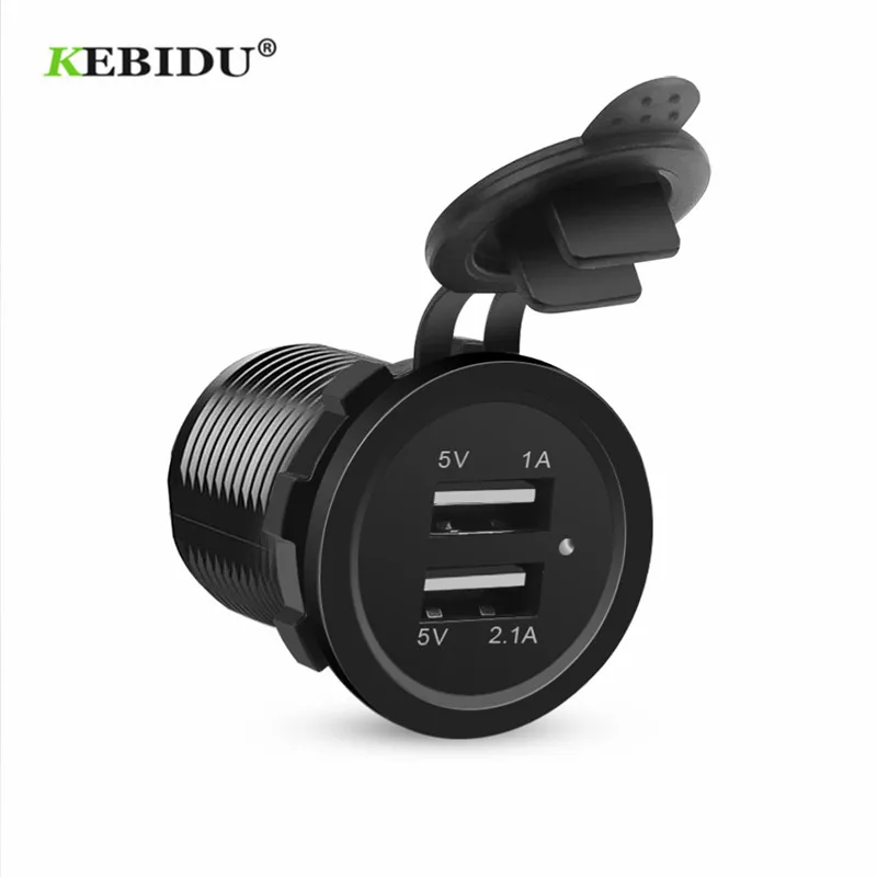 2.1A 5V Dual USB car charger 2 port Cigarette Lighter Adapter Charger USB Power Adapter For smart phones DC12V-32V