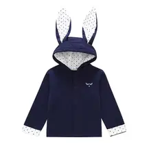 Милое пальто с капюшоном и ушками для маленьких мальчиков и девочек топы, свитер с длинными рукавами осенне-зимняя одежда для детей