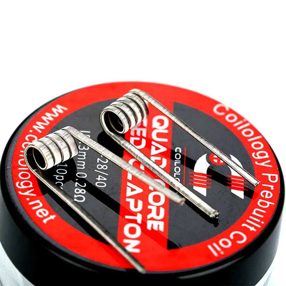 10 шт./упак. Coilology Quad Core Fused Clapton готовая катушка с сопротивлением Ni80 0 28 Ом для