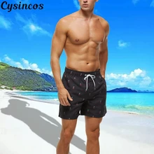 CYSINCOS, быстросохнущие летние мужские пляжные шорты, мужские плавки, Шорты для плавания, пляжная одежда, Новинка