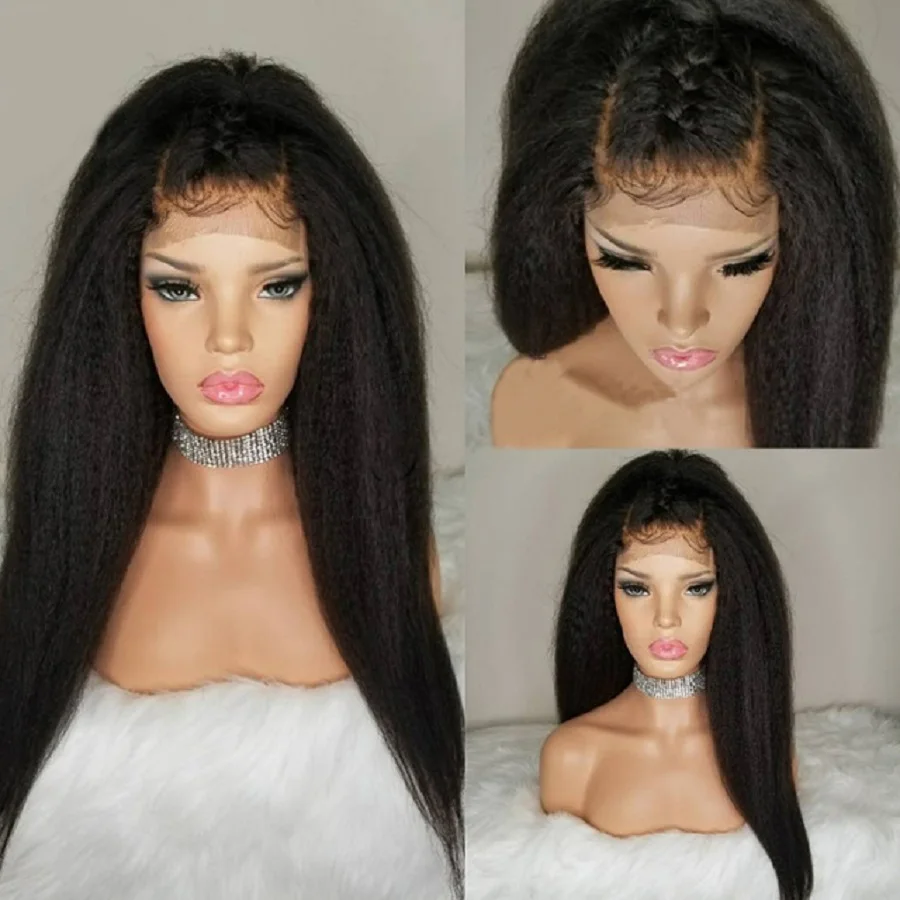 Rcmei курчавые прямые парики 360 синтетический фронтальный парик бразильский синтетический фронтальный парик человеческих волос парики для черных женщин 180% Плотность парик из натуральных волос