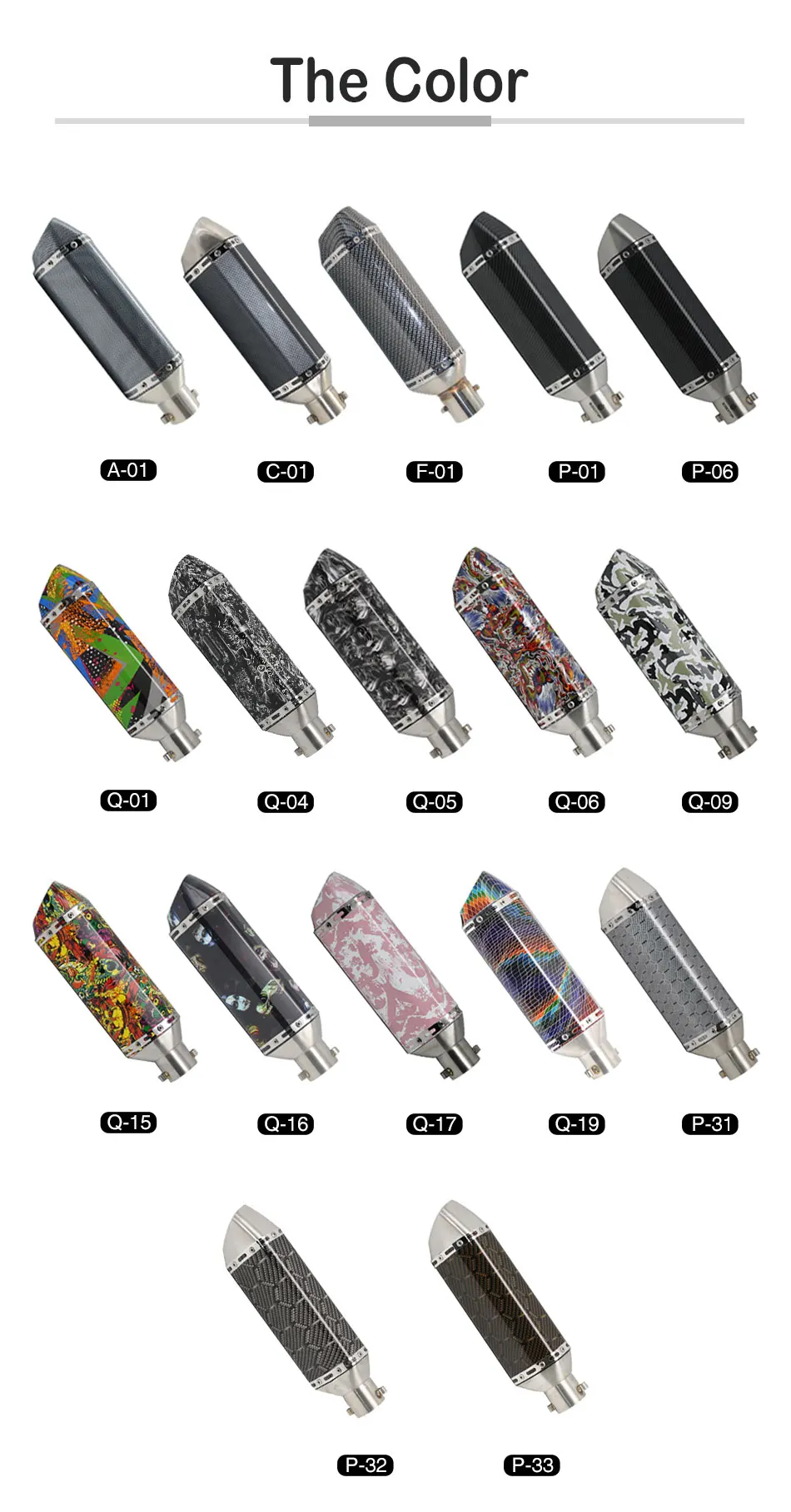 Alconstar Универсальный Escape Akrapovic мотоциклетные выхлопные гонки модифицированный глушитель скутер труба съемный дБ убийца Escape Moto
