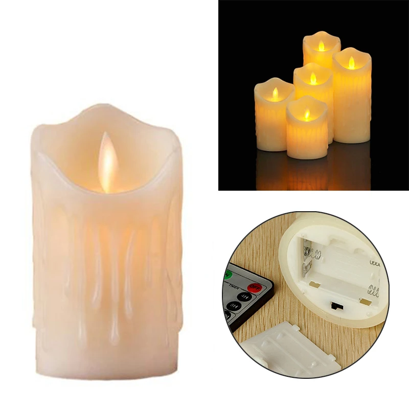 1 PC Plastic Battery Powered LED Candle Light Flameless Tealight Festival Wedding Home Chirstmas Decor