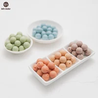 Let's Make Silicone Beads 12MM/15MM/20MM Set Ins Style Color System Baby DIY Toys No FPA Edible Food Grade Silicone Kid Gifts 1