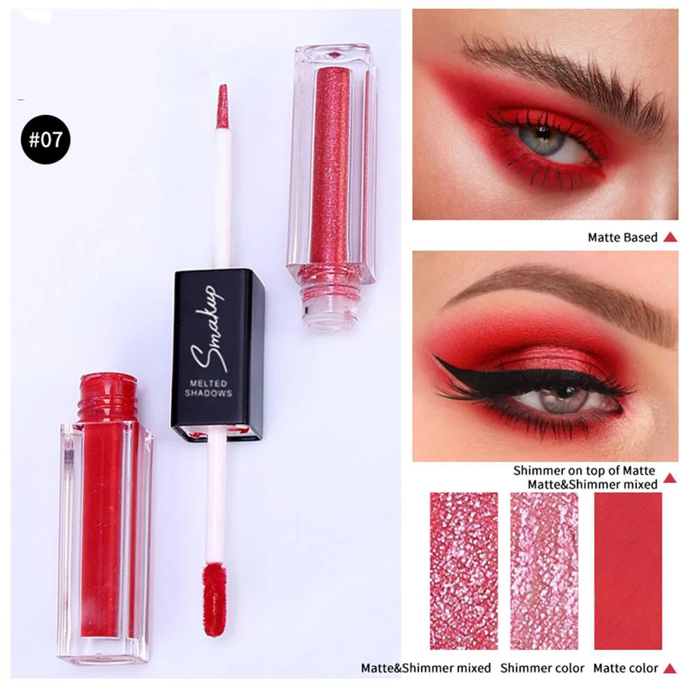 1PC Dual-Ended Waterproof Diamond Glitter Liquid Eyeshadow Women's Long Lasting Eye Makeup Beauty Cosmetic Eyeliner