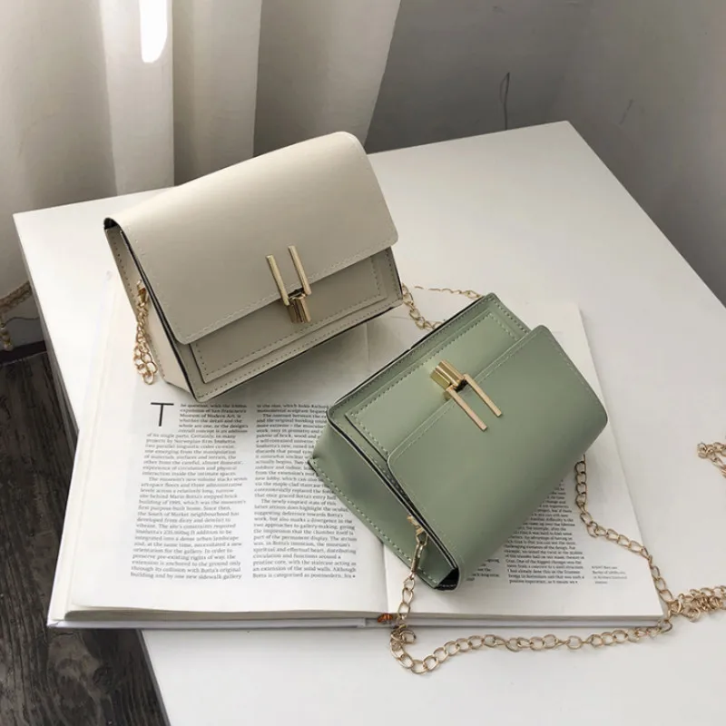Female Casual Rectangle Shape Mini Portable Singleshoulder Bag Pu