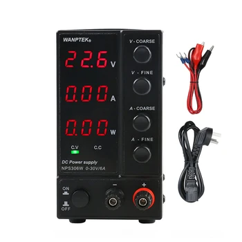 

NPS306W 30V6A Mini Adjustable Laboratory DC Power Supply LED Digital Switching Voltage Regulator Stabilizers For Laptop Repair
