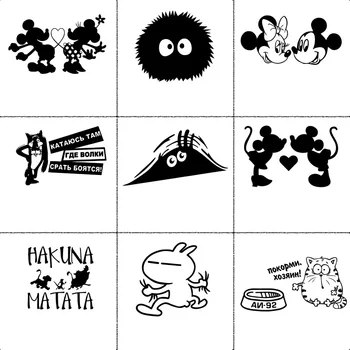 

Free Shipping Mickey Wolf Car Sticker Decals Vinyl Auto Sticker Oil Tank Cover Car Styling Cartoon Sticker