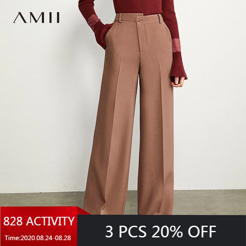 AMII Minimalism Autumn Olstyle Fashion Solid Loose Women Pants Causal High Waist Female Long trousers 12040238 AMII Minimalism Autumn Olstyle Fashion Solid Loose Women Pants Causal High Waist Female Long trousers 12040238