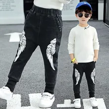 Детские штаны джинсы для больших мальчиков детские штаны с буквами для мужчин и женщин нейтральные модели на весну и осень