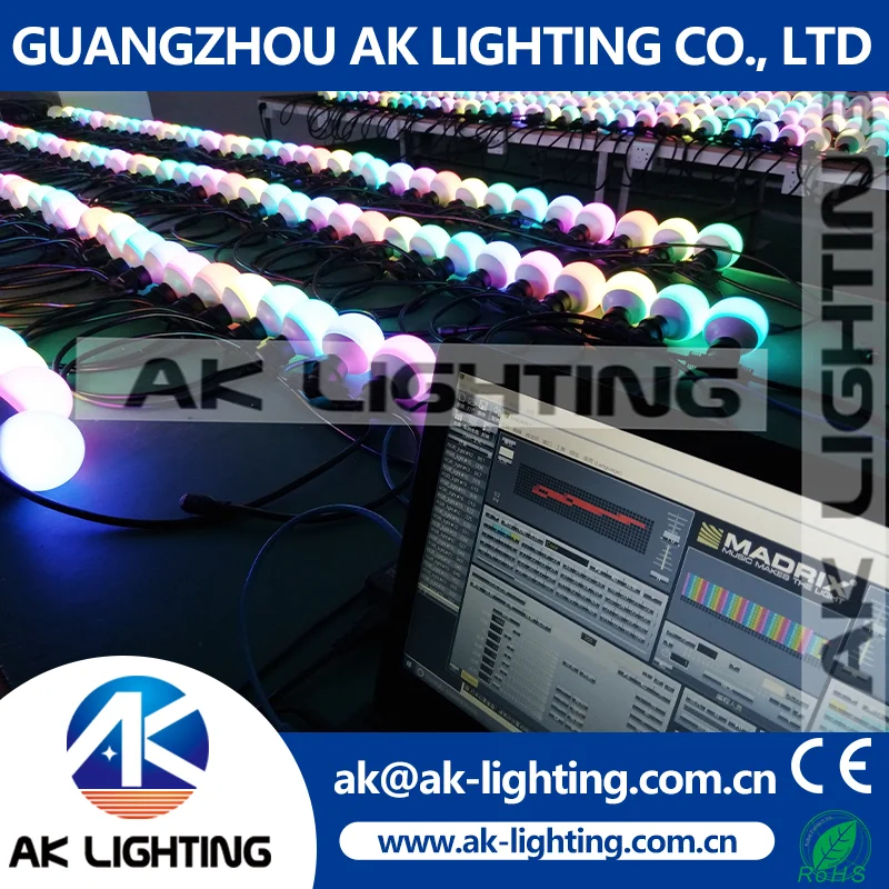 4 шт. светодиодный пиксель шар фестон DMX512 фестон Мечта Цвет молочно-белый 360