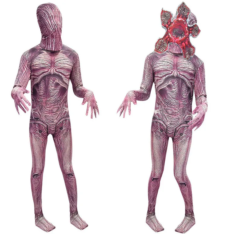 Новые Аниме странные вещи 3 чомпер Косплей костюмы человек-пожиратель цветок ужас зентай комбинезоны с маской боди вечерние Хэллоуин