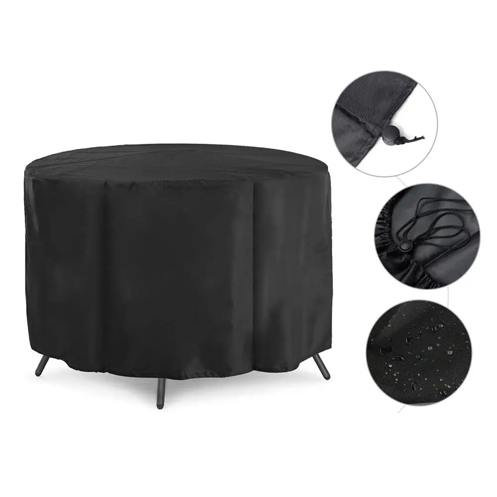

6 Size Outdoor Round Furniture Cover Waterproof Anti-UV Patio Table Chair Set Cover For Garden Cover Protector