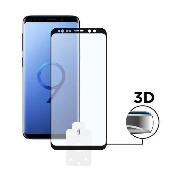 Закаленное Стекло защитное покрытие для дисплея смартфона Galaxy S9 3D черный |