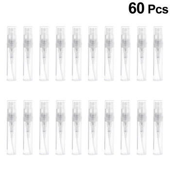 

60pcs Perfume Empty Bottles Subpackaging Bottles Makeup Sample Containers Mini Spray Bottles for Business Class Travel