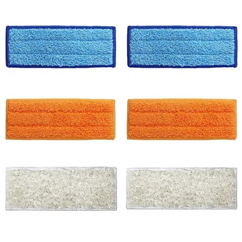 

EAS-Washable Mopping Pads Cloths Replacement Kit for IRobot Braava Jet 200 Series 240 241 245 250 with 2 Wet 2 Dry 2 Damp