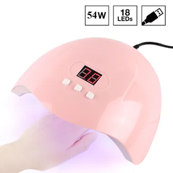 

Nail Lamp 54W Quick-Dry Sensing Nail Phototherapy Machine Dryer Nails Curing Lamps Light for Gel Polish Auto Sensor UV LED AP3