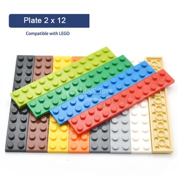 

Building Block Brick Parts Model Toys Accessory Thin 2x12 DIY Enlighten Creative Kids Toy Compatible With Legoes 2445 50Pieces