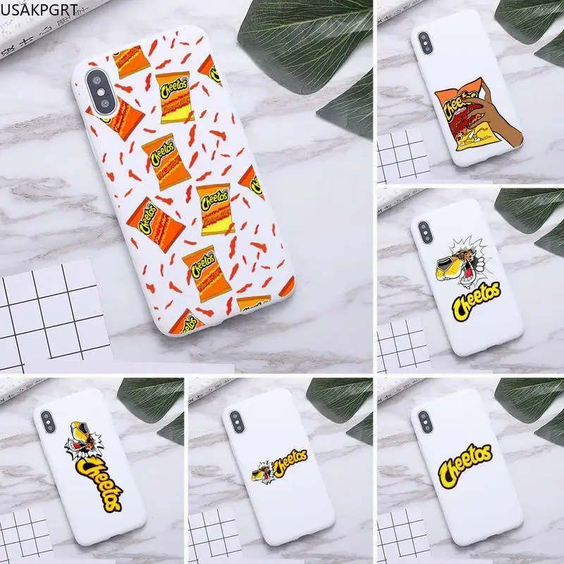 

hot cheetos Phone Case for iPhone 11 Pro Max X XR XS 8 7 6s Plus Candy white Silicone Cases