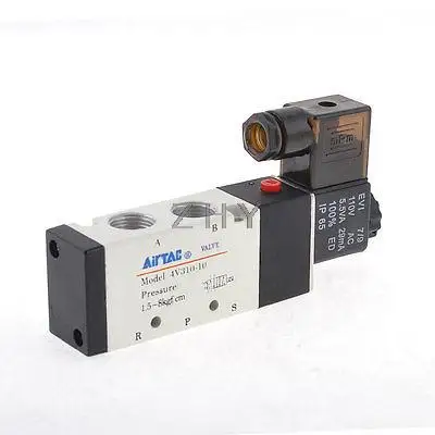 

Single Coil 2 Positions 5 Way Solenoid Valve DC 12V 4W 125mA 4V310-10