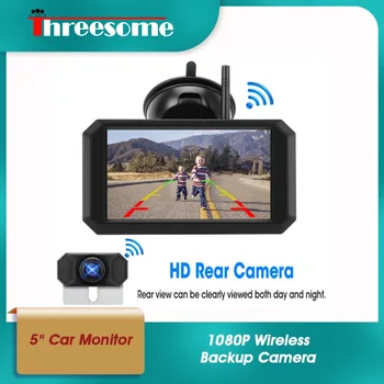 

5'' Car Monitor 1080P Wireless Backup Camera Auto Parking Assistance Reverse Rear View Camera Digital Signal Color Display