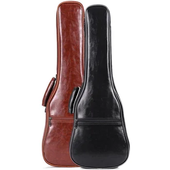 

23Inch Small Guitar Bag PU Leather Waterproof Guitar Ukulele Uke Bag Case Backpack Guitar Parts & Accessories