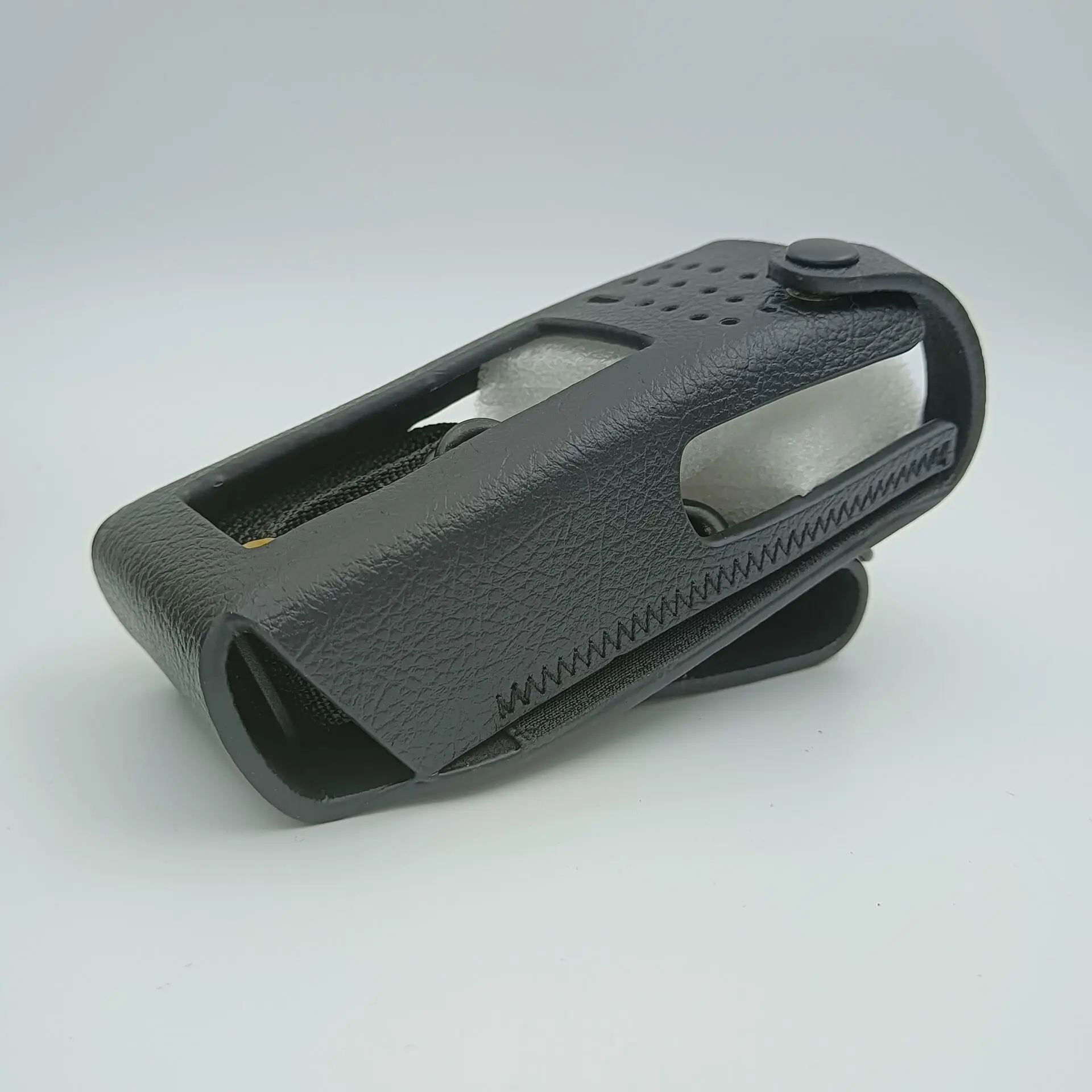 Cowhide Leather Protective Sleeve Bag Hard Holster Case for Motorola XPR 7550 APX1000 APX2000 Walkie Talkie Two Way Radio
