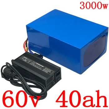 شراء60V بطارية ليثيوم حزمة 60V 40AH بطارية سكوتر كهربائي 60V 40AH 2000W 3000W 4000W الكهربائية دراجة البطارية مع 5A شاحن