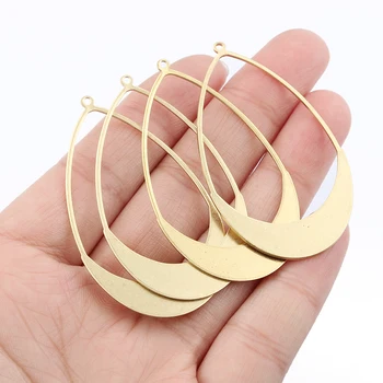 

10pcs Raw Brass Charms Open Water Drop Pendant Diy Earring Necklace Pendant Jewelry Making Findings