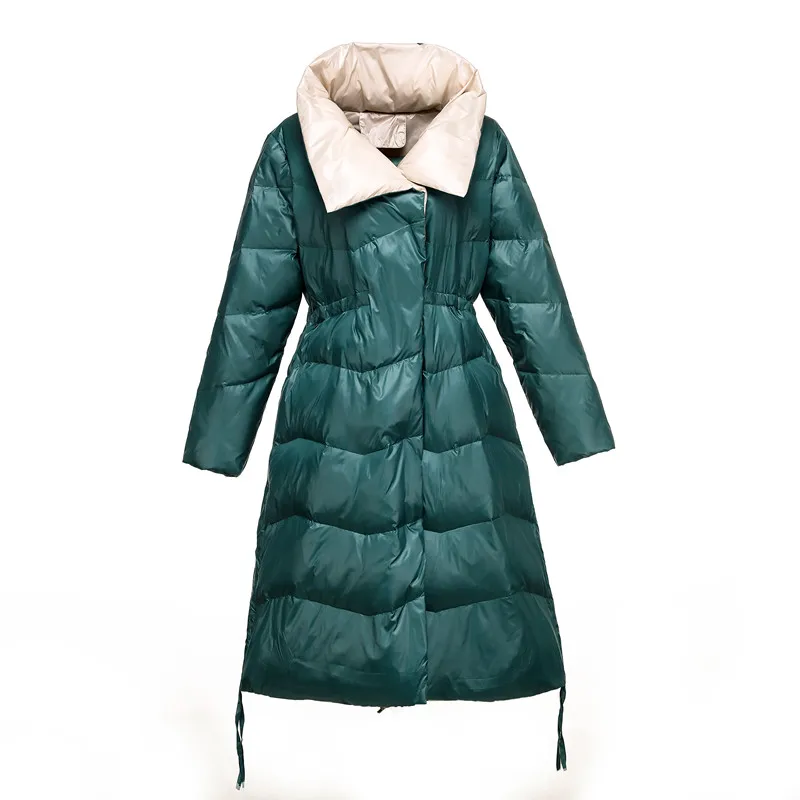Женские корейские модные ультра легкие пуховики средней длины новые осенние зимние женские базовые теплые свободные шикарные куртки