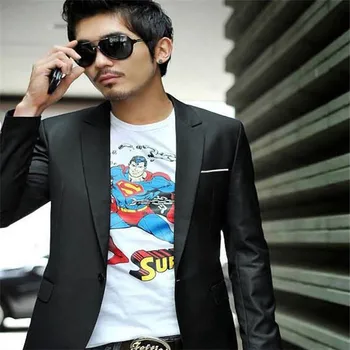 

Men's Stylish Casual Slim Fit One Button Suit Blazer Coat Jacket