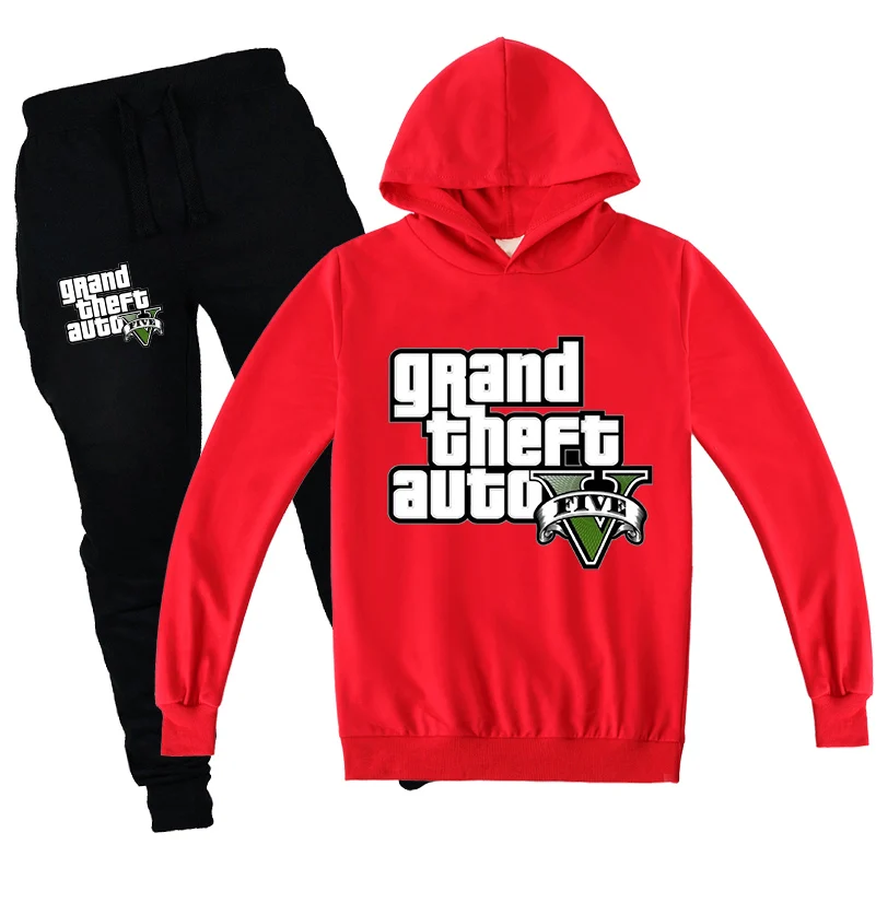2020 г. толстовка с капюшоном и штаны героями мультфильма Grand Theft Auto V Gta 5 для