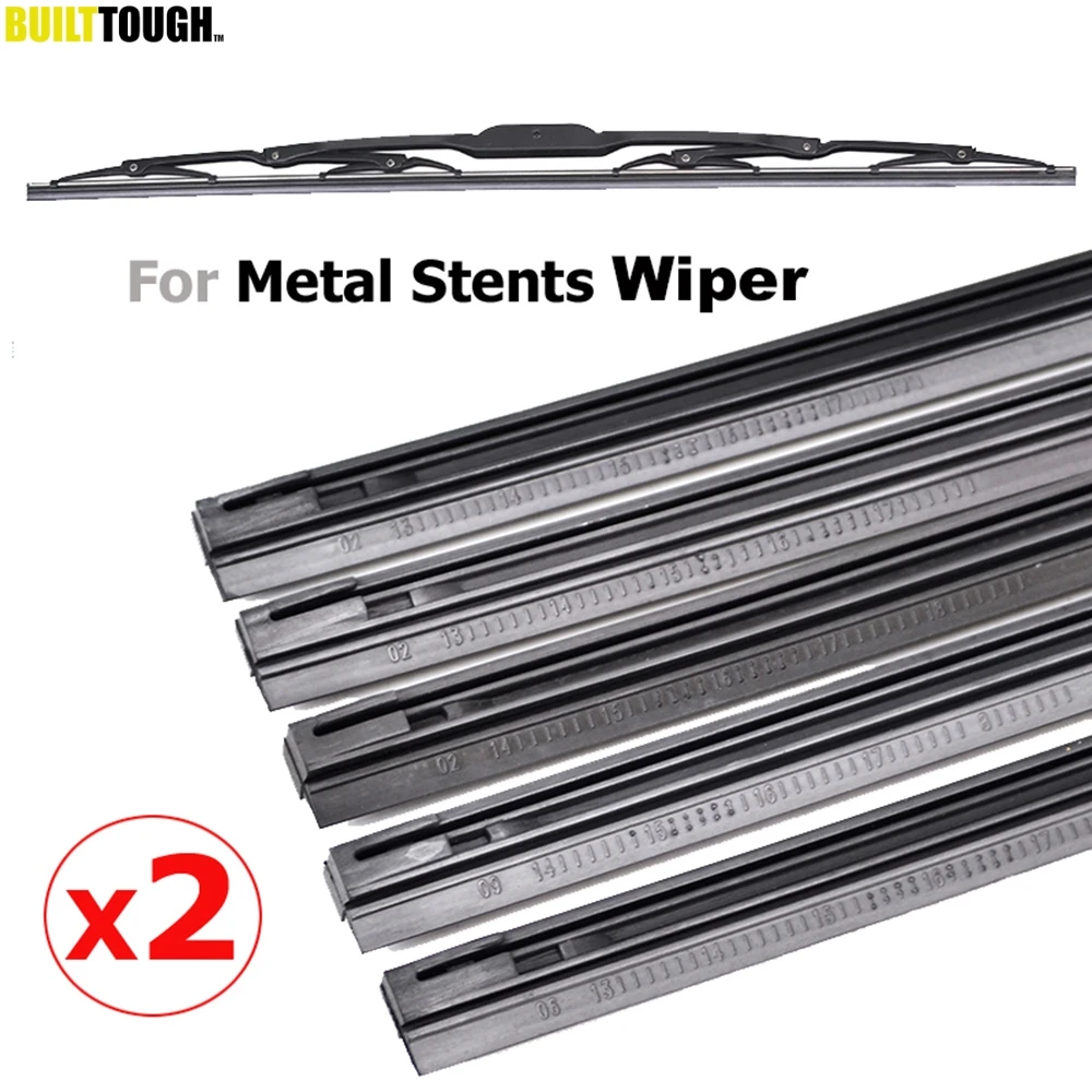 

2Pcs Car Rubber Wiper Blade Refill For Metal Wiper 14''16'' 22'' 24'' 26''6mm Wiper Refill Universal Windscreen FRONT Window