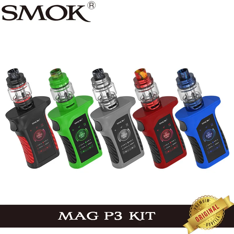 Оригинальный набор для вейпа SMOK MAG P3 230 Вт Box MOD 9 мл бак TFV16 конический nexMesh и двойная