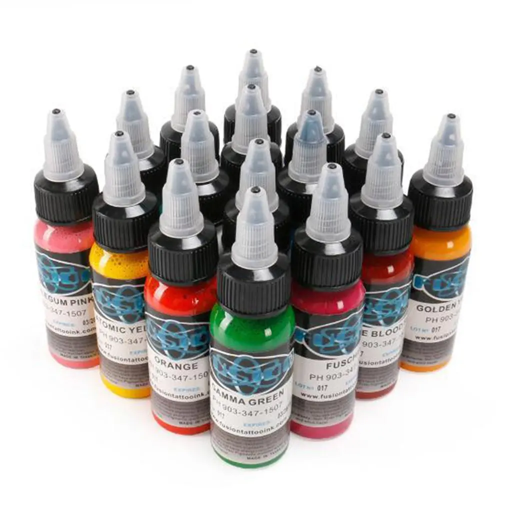 

Tattoo Equipment Fusion Tattoo Color 16 Color Ordinary Tattoo Ink Tattoo Artist Professional Tattoo Dye Ink
