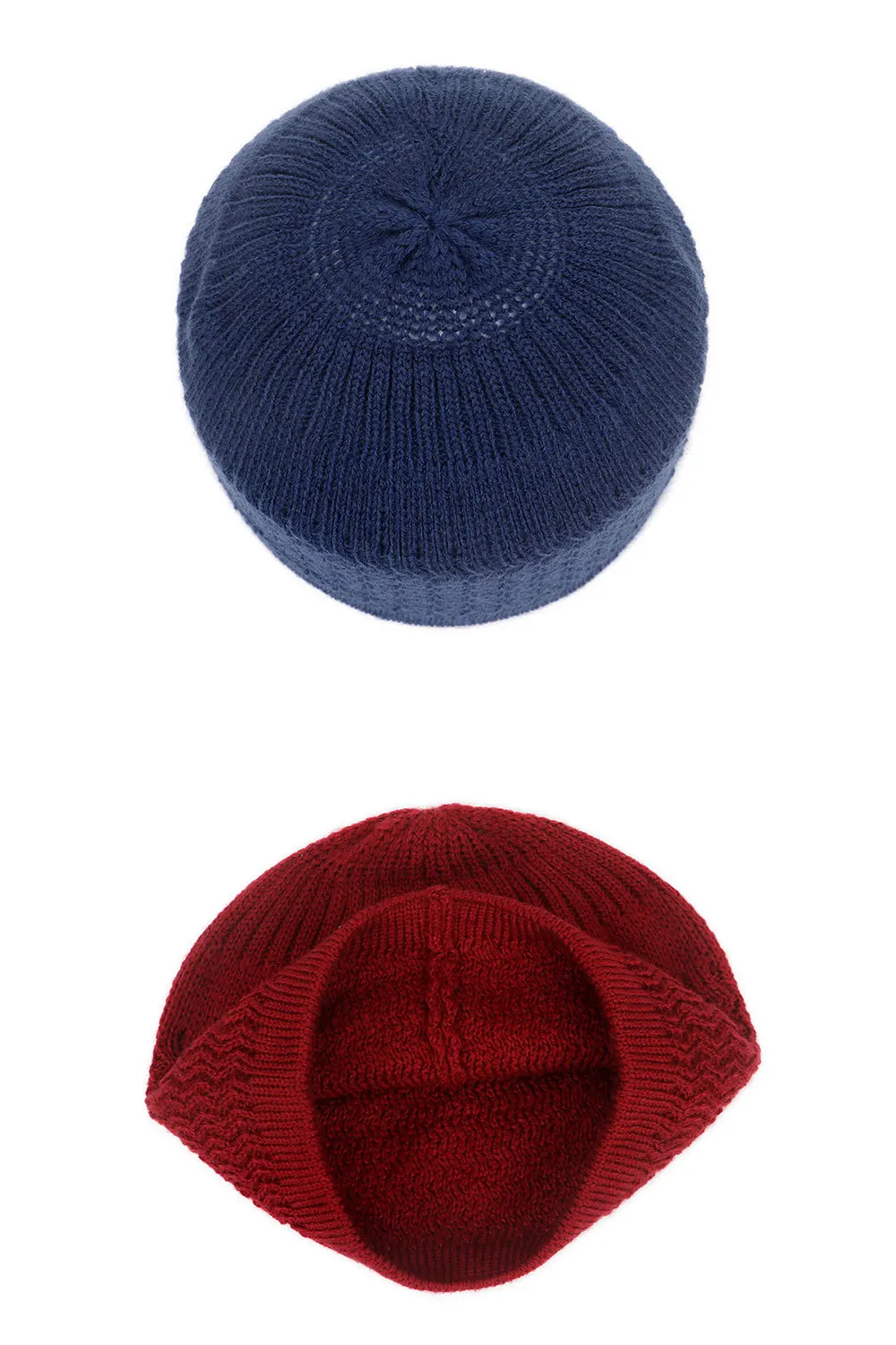 2021 New Pencil Cap Otton Skull Cap Beanie Kufi with Checkered-Knit Pattern in Solid Colors for Everyday Wear