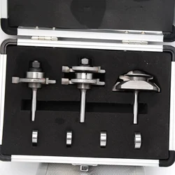 3 pces fresas de madeira carpintaria ferramentas cnc roteador bit define 45 ° grau fresa para madeira carboneto sólido derrubado cortador
