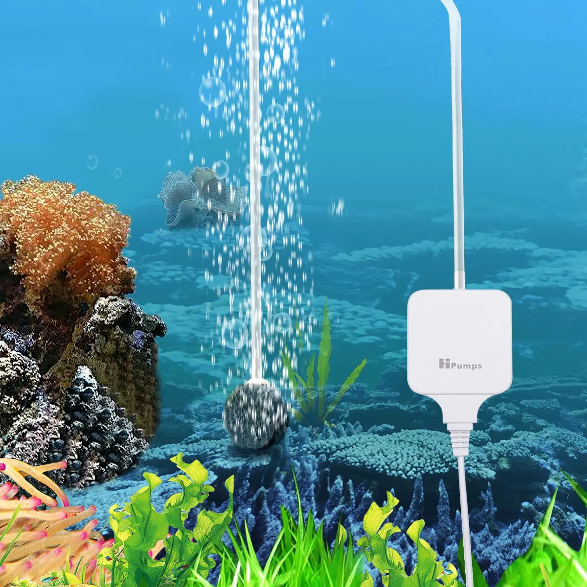 Online 110V 220V 1,8 W Ultra silencioso acuario bomba de aire para tanque de peces Nano compresor de aire con piedras de aire tubos de silicona bombas hidropónicas