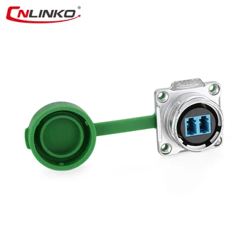 

Cnlinko Quick Assembly Optical Fiber Connector Waterproof IP67 Cover 1/4 Bayonet Connection Panel Mount Socket FC Fiber Adapter