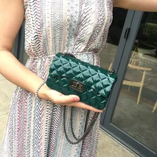 Женская сумка через плечо желе мини-сумка на цепочке модная женская маленькая сумка через плечо из ПВХ водонепроницаемая сумка