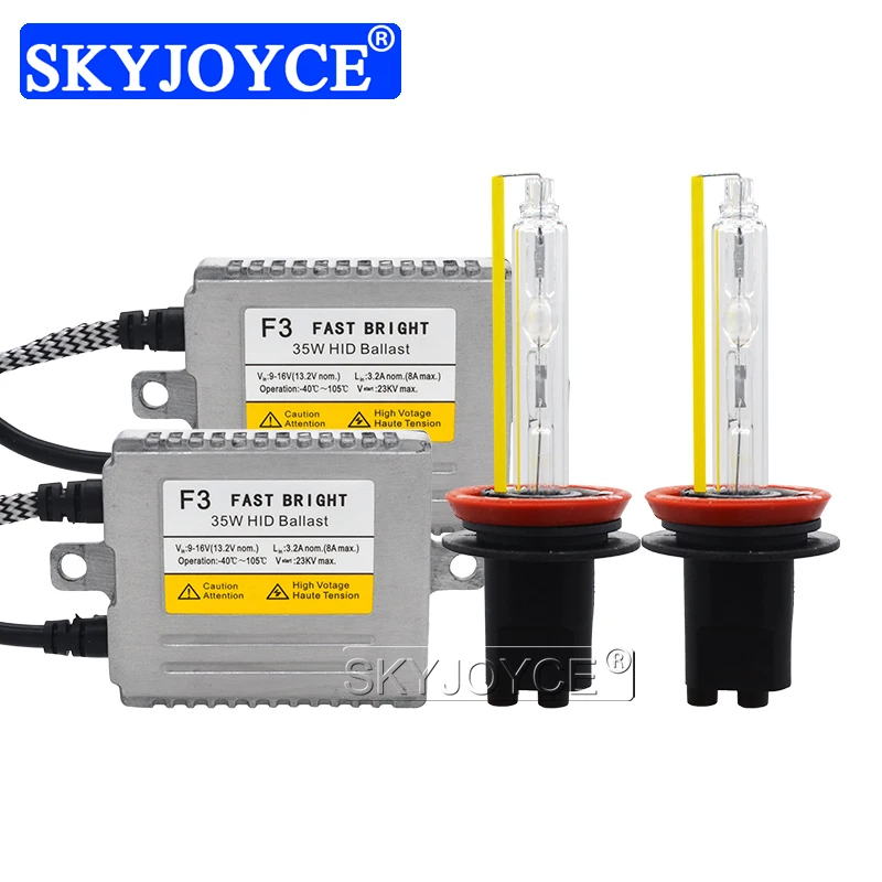 SKYJOYCE супер яркая 35W DLT F3 Slim HID комплект ксенонового балласта 5500K белая лампа H1 H3 H7 H11